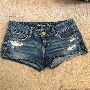 American Eagle Distressed Shortie Shorts